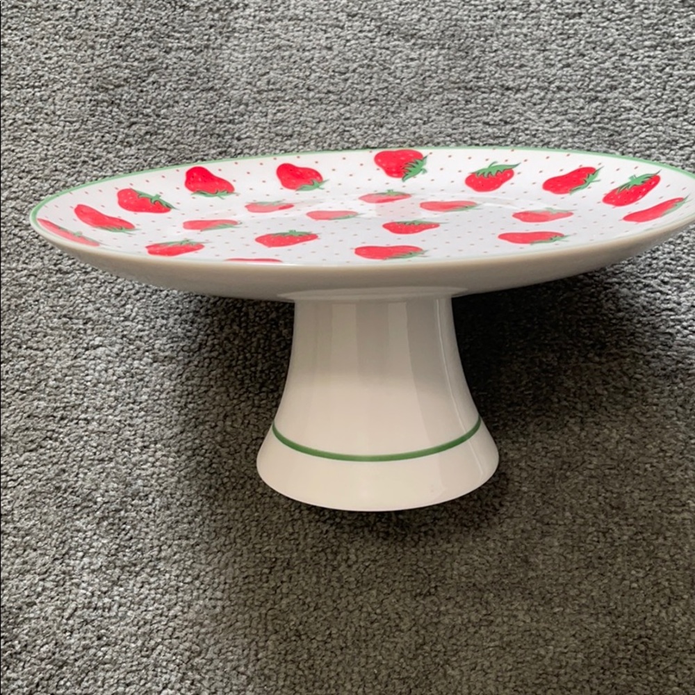 Strawberry Cake plate Vintage - Picture 2 of 4